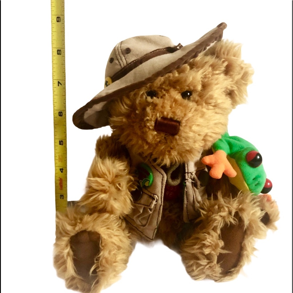 Rainforest Rudy Talking Teddy Bear Frog Plush 10”